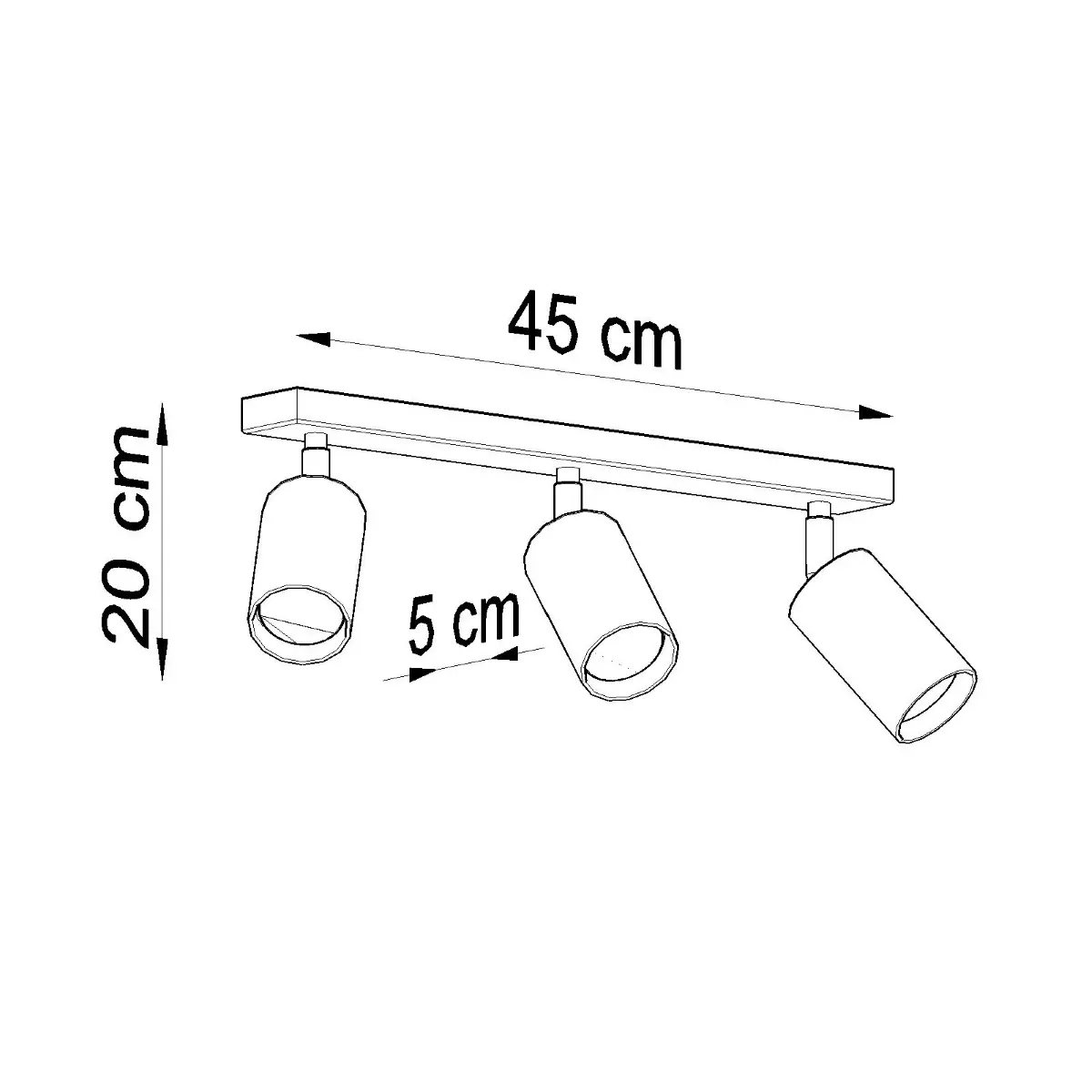 Plafon BERG 3 naturalne drewno SL.0703 - Sollux Lighting - obrazek 5