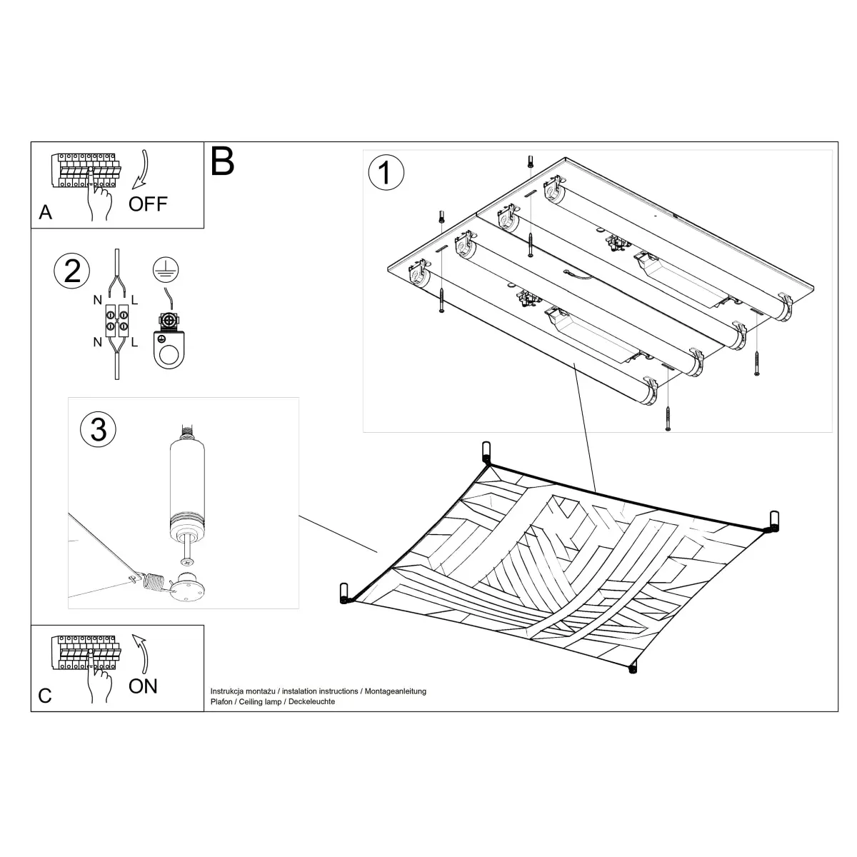 Plafon LUNA 2 biały SL.0738 - Sollux Lighting - obrazek 6