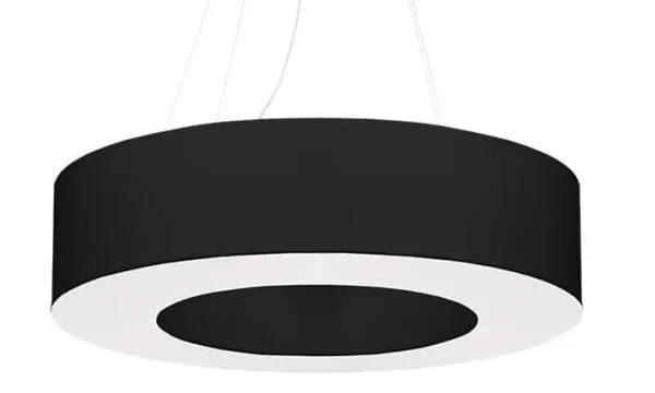 Żyrandol z abażurem SATURNO 70 czarny SL.0752 - Sollux Lighting