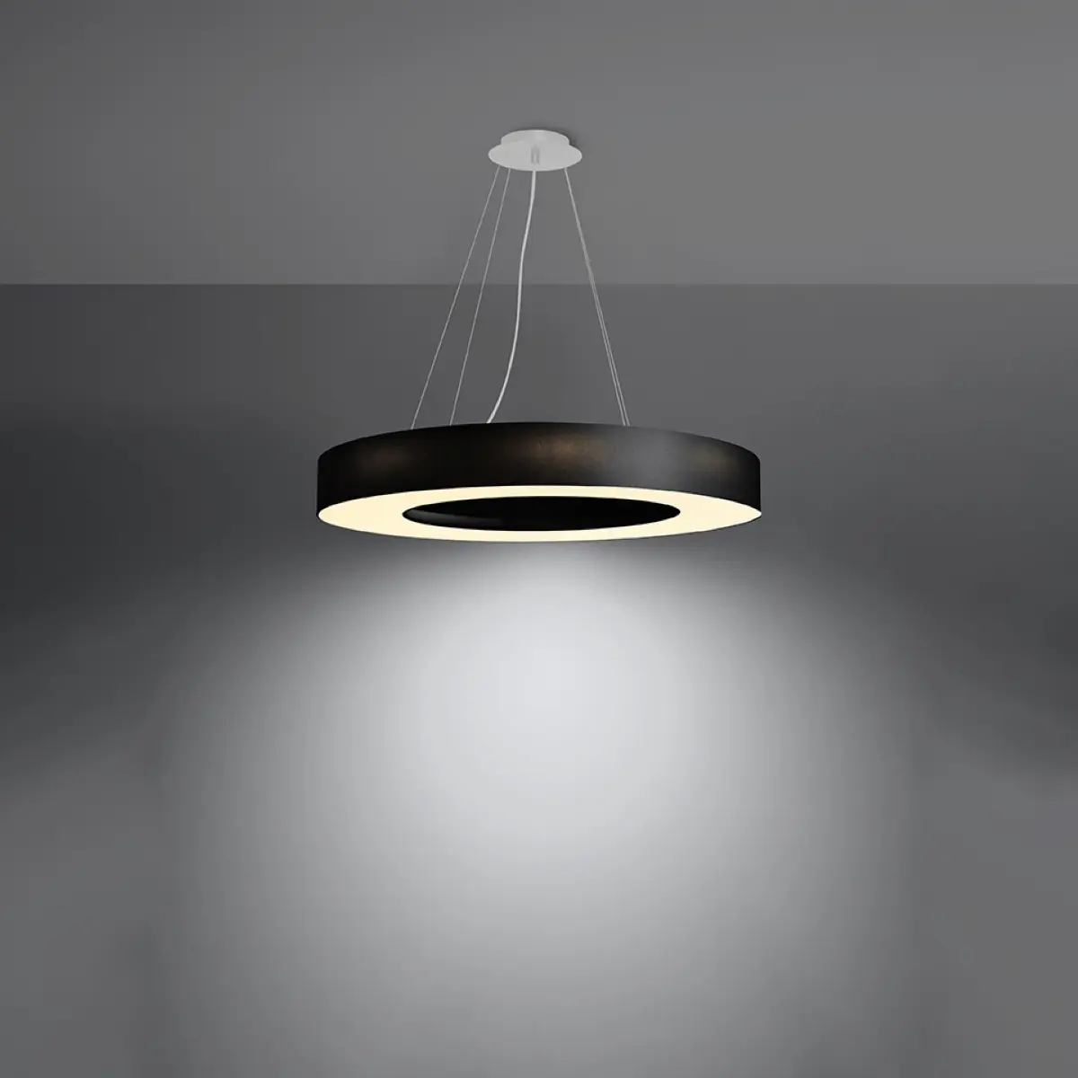 Żyrandol SATURNO SLIM 70 czarny SL.0754 - Sollux Lighting - obrazek 4