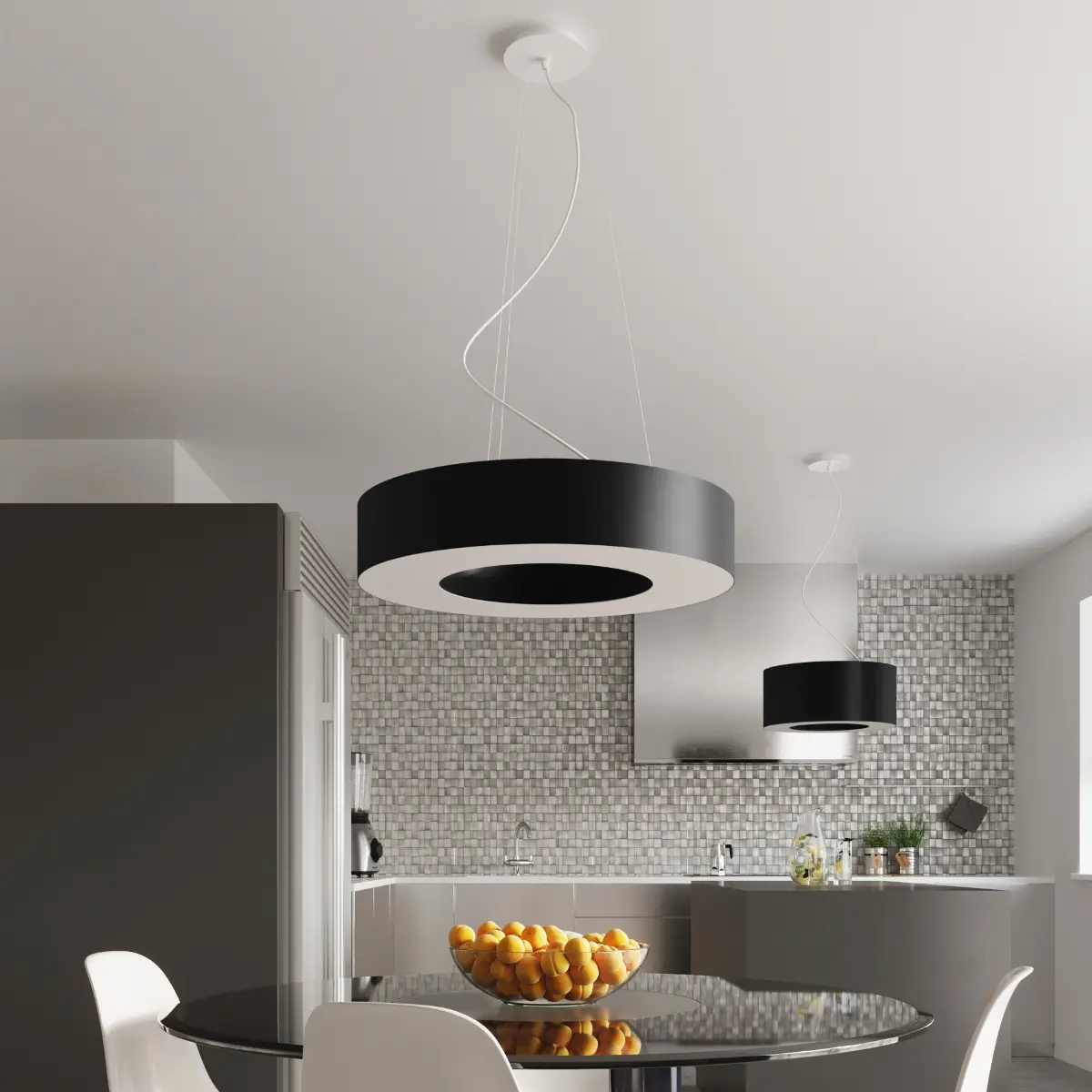 Żyrandol SATURNO SLIM 70 czarny SL.0754 - Sollux Lighting - obrazek 8