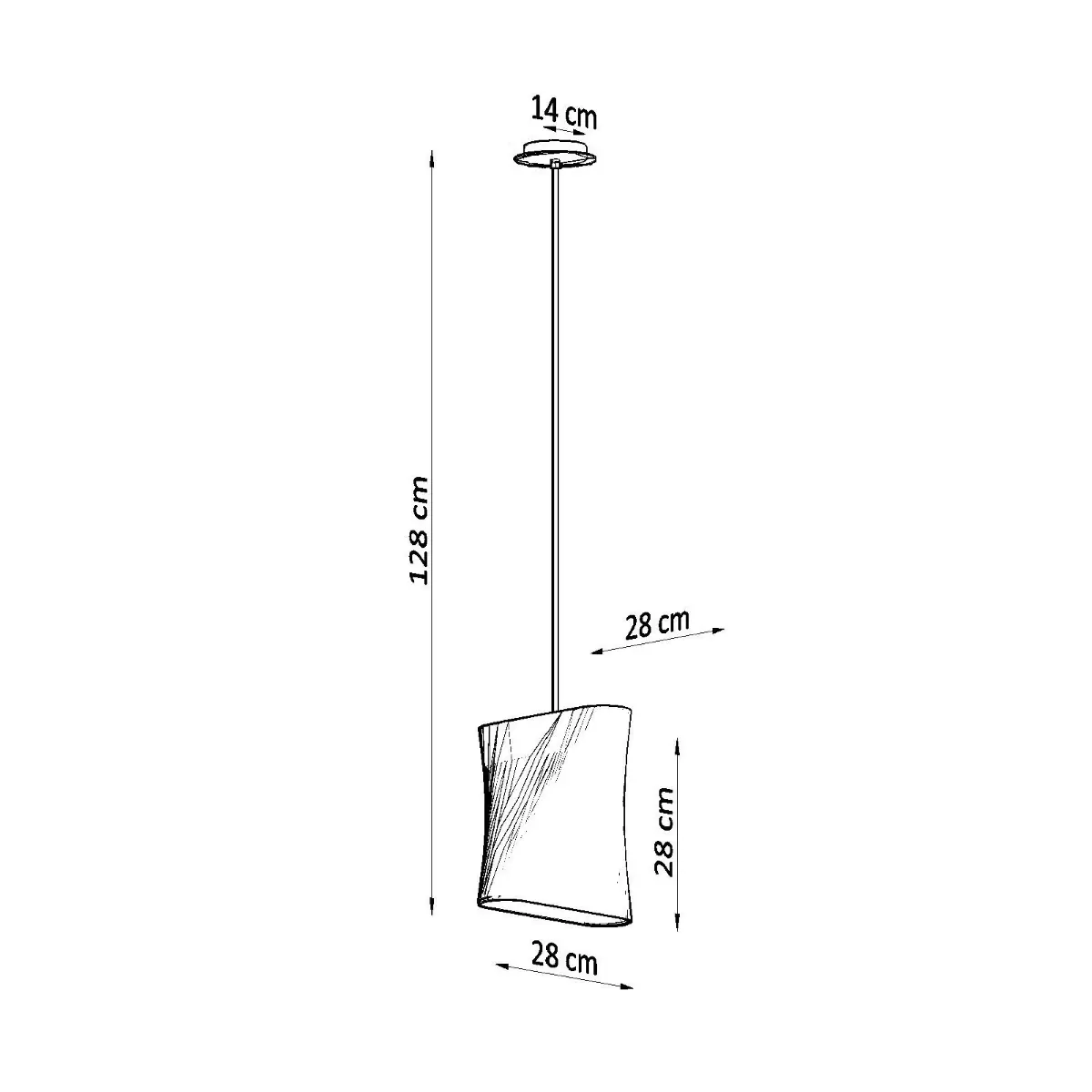 Żyrandol BLUM 1 biały SL.0769 - Sollux Lighting - obrazek 5