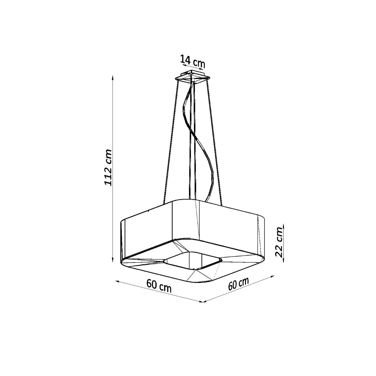 Żyrandol URANO 60 czarny SL.0784 - Sollux Lighting - obrazek 5