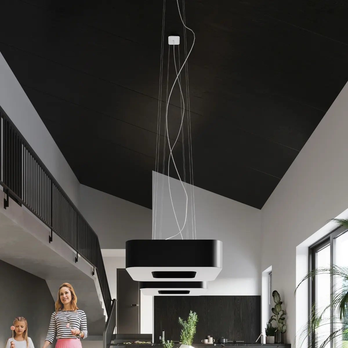 Żyrandol URANO 60 czarny SL.0784 - Sollux Lighting - obrazek 8