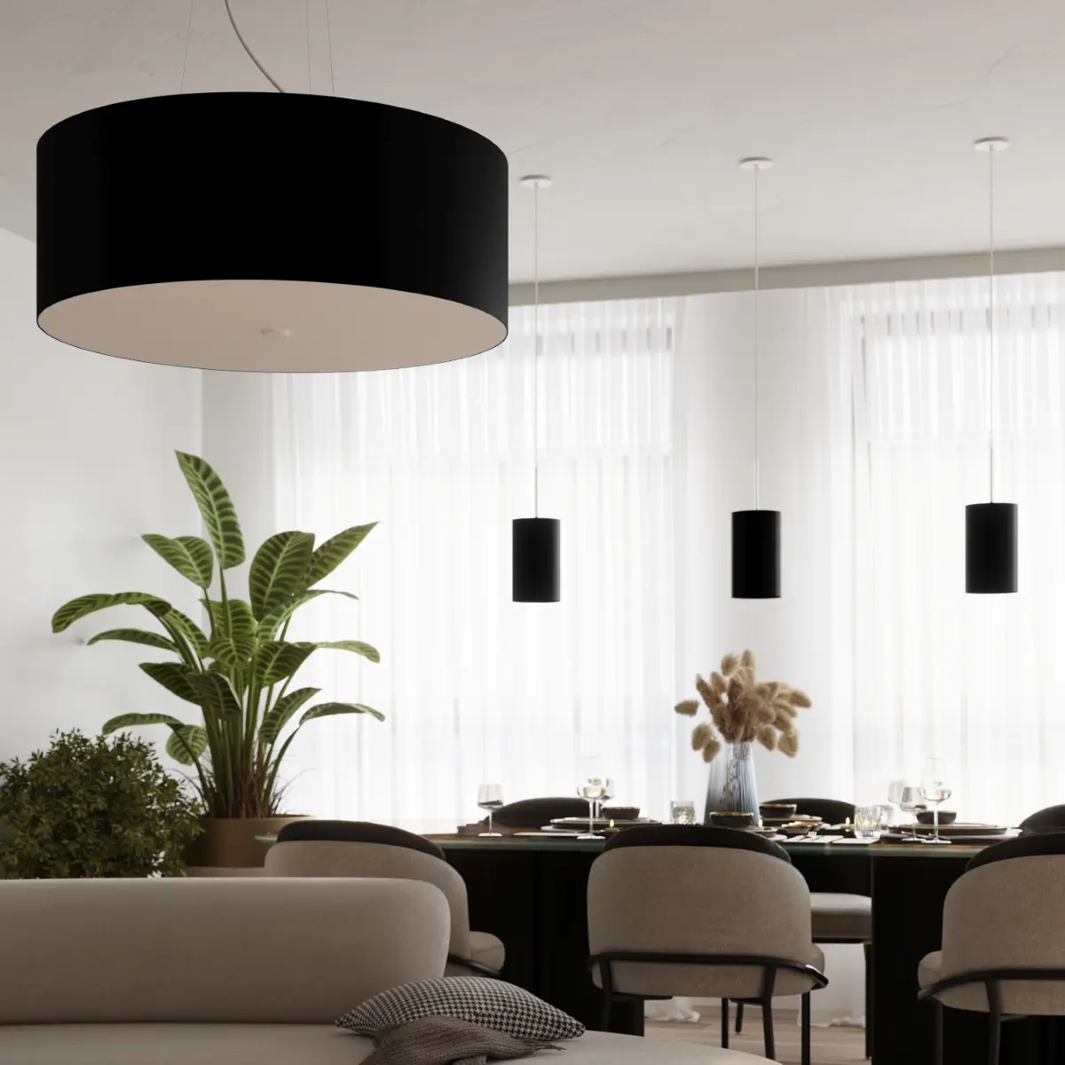 Żyrandol OTTO 60 czarny SL.0788 - Sollux Lighting - obrazek 8