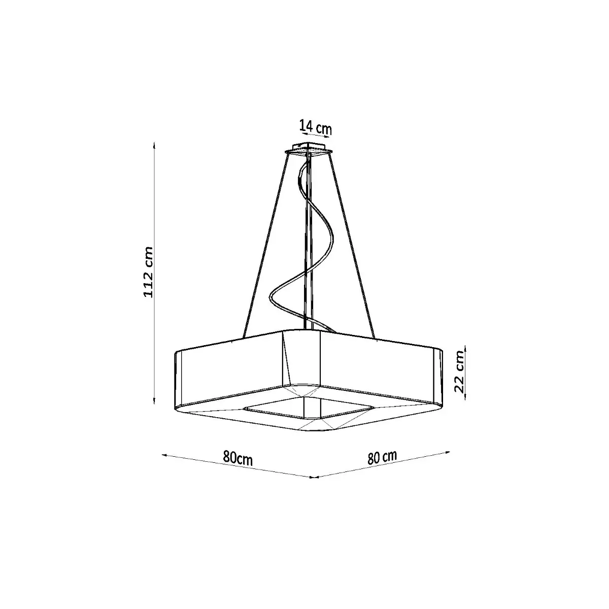 Żyrandol URANO 80 biały SL.0827 - Sollux Lighting - obrazek 5