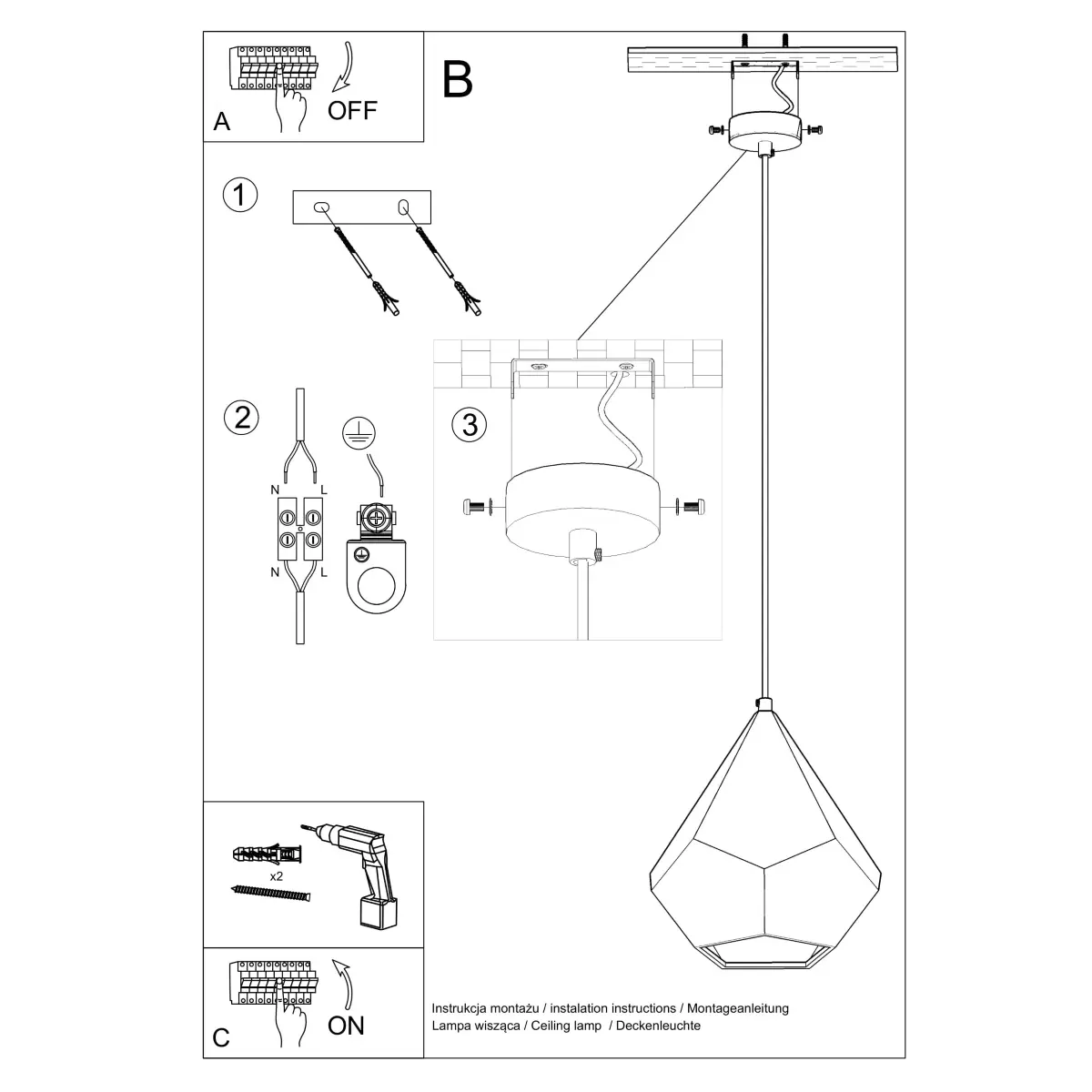 Lampa wisząca ceramiczna PAVLUS SL.0844 - Sollux Lighting - obrazek 6