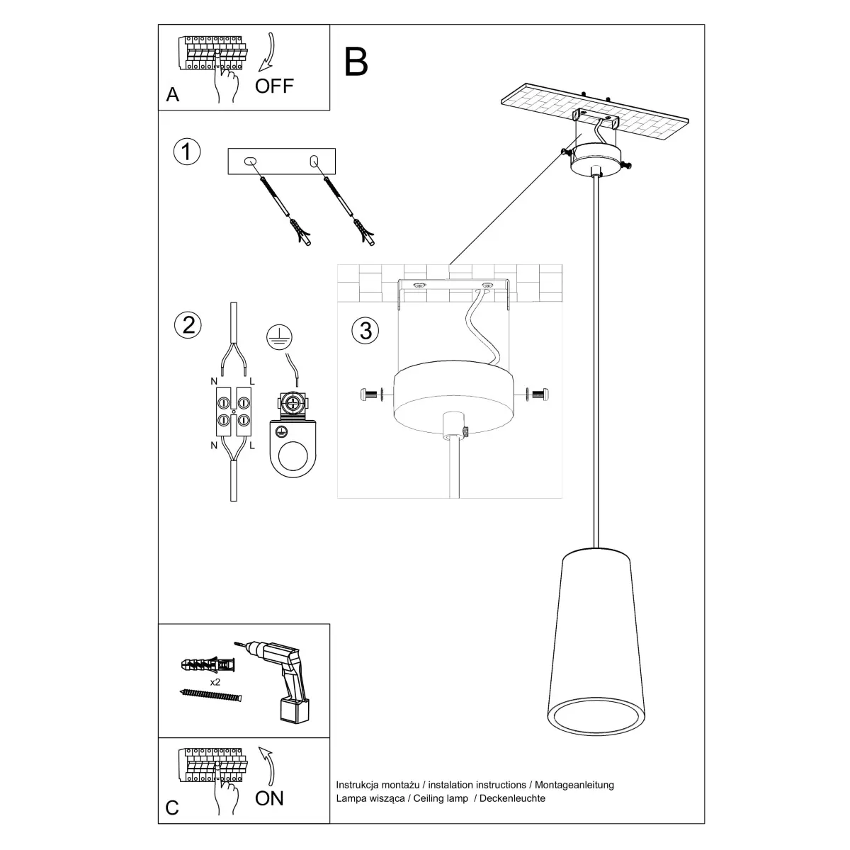 Lampa wisząca ceramiczna GULCAN SL.0849 - Sollux Lighting - obrazek 6