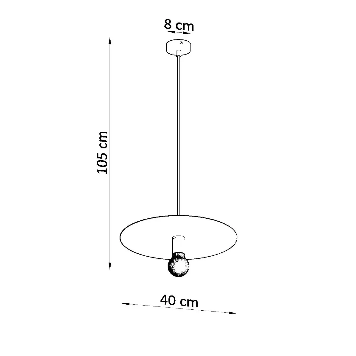 Lampa wisząca FLAVIO czarna SL.0853 - Sollux Lighting - obrazek 5