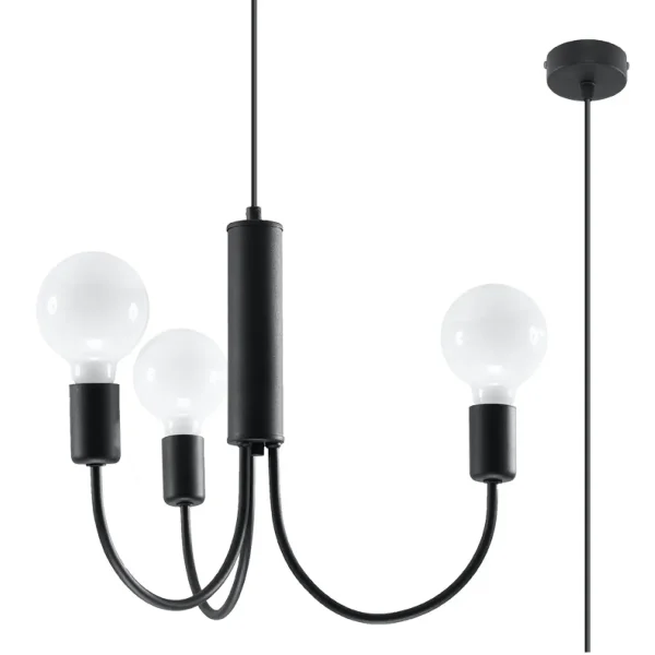 Żyrandol PICCOLO 3 czarny SL.0856 - Sollux Lighting