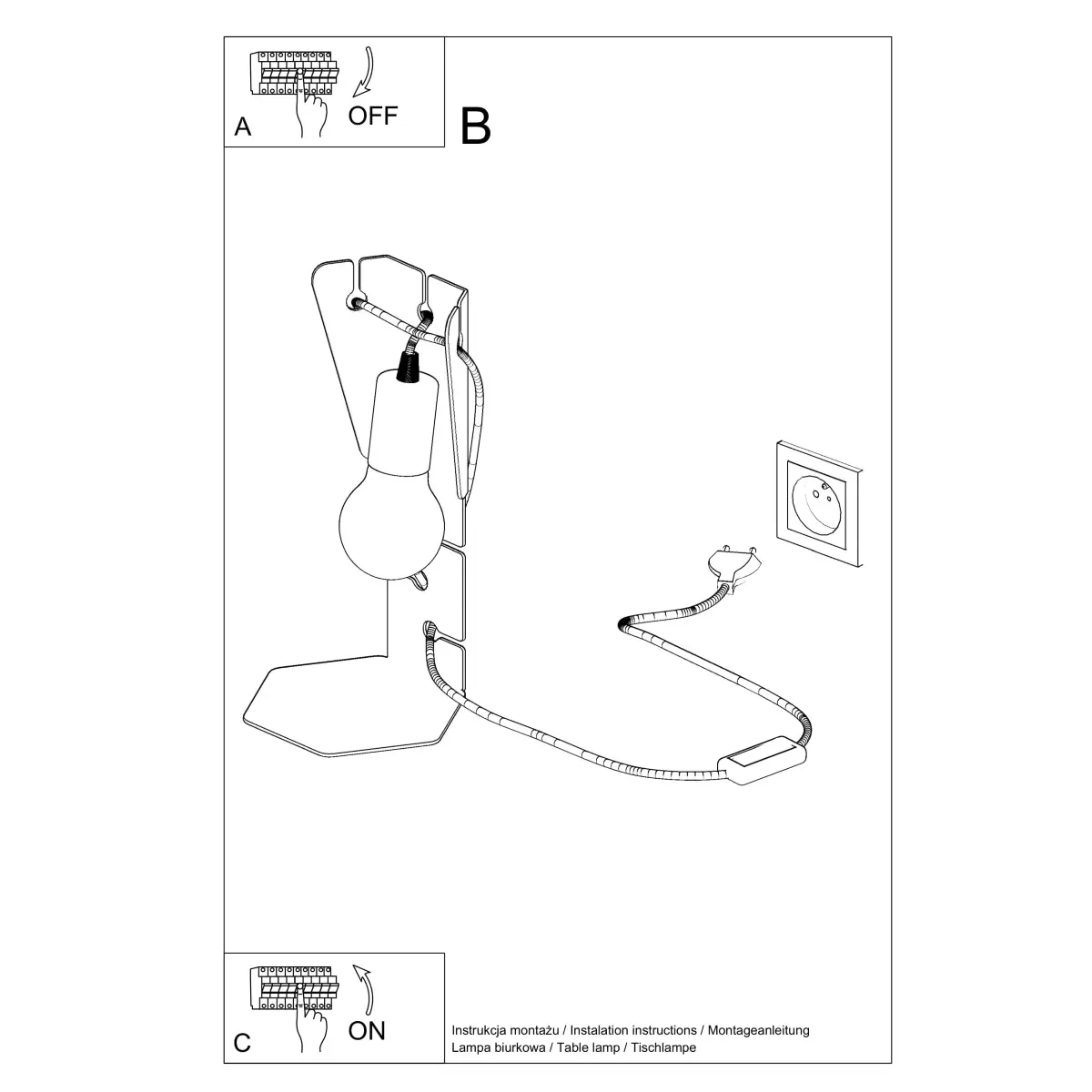 Lampa biurkowa ARBY biała SL.0879 - Sollux Lighting - obrazek 6
