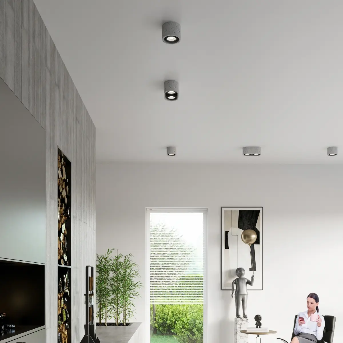 Plafon BASIC 1 beton SL.0881 - Sollux Lighting - obrazek 8