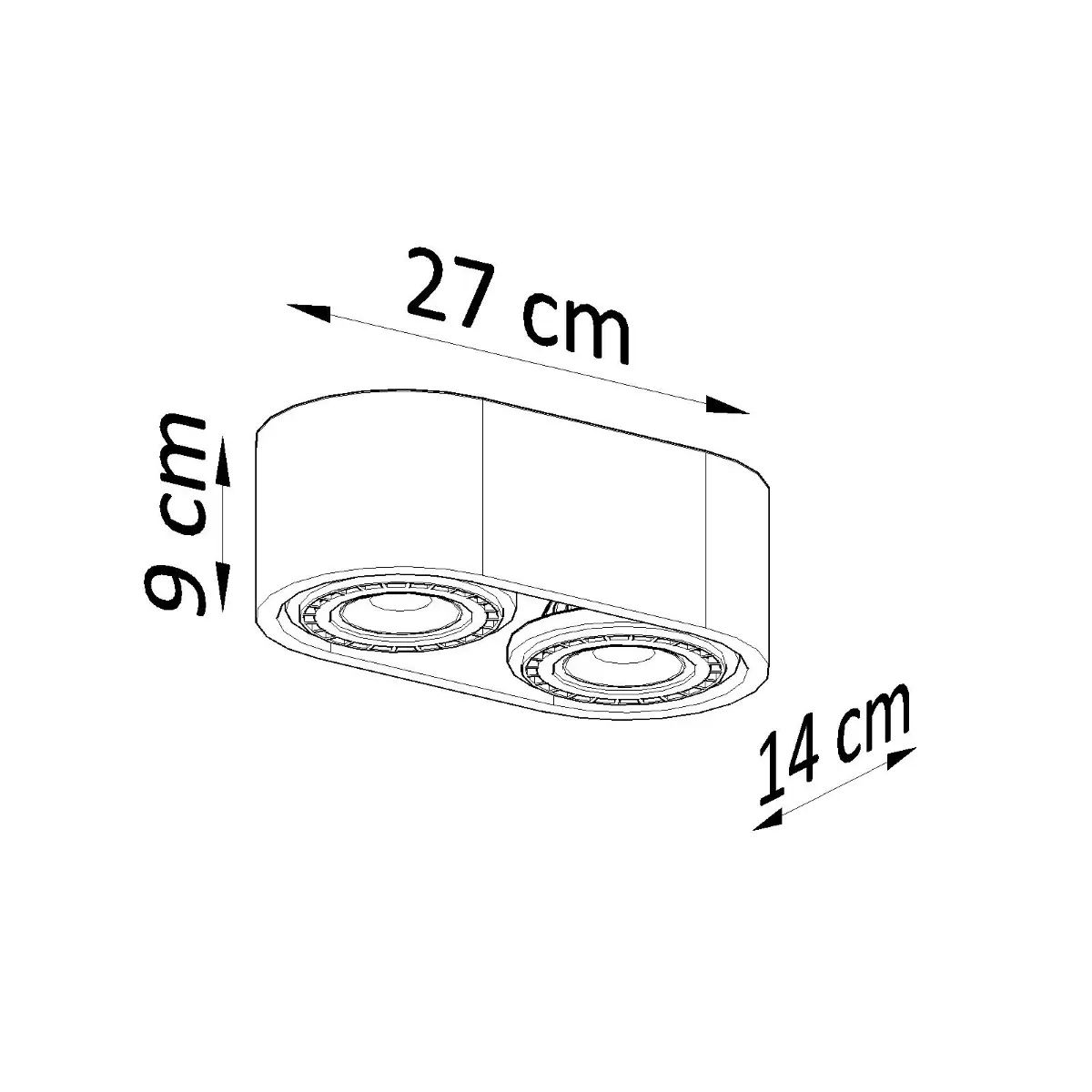 Plafon BASIC 2 beton SL.0882 - Sollux Lighting - obrazek 5