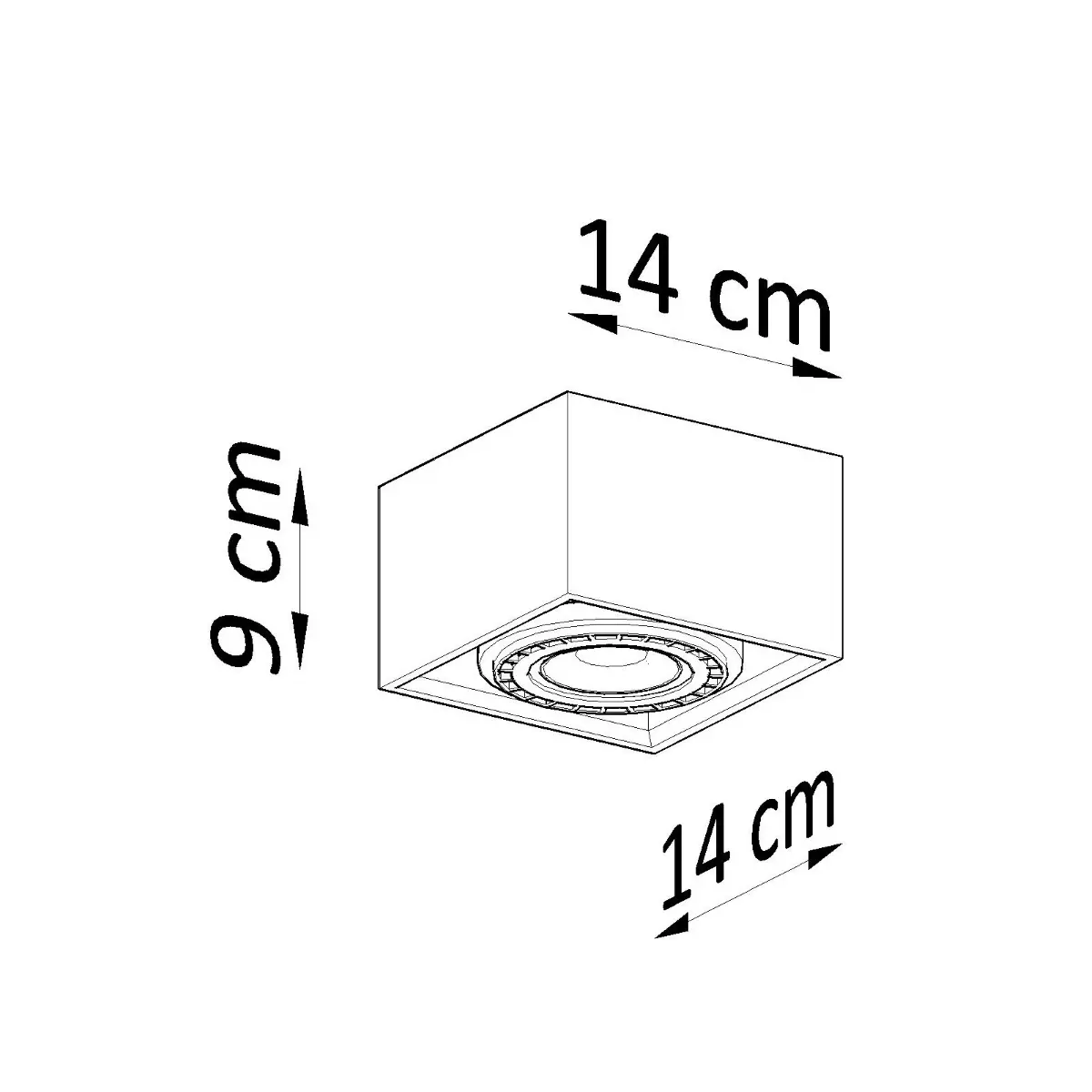 Plafon QUATRO 1 beton SL.0883 - Sollux Lighting - obrazek 5