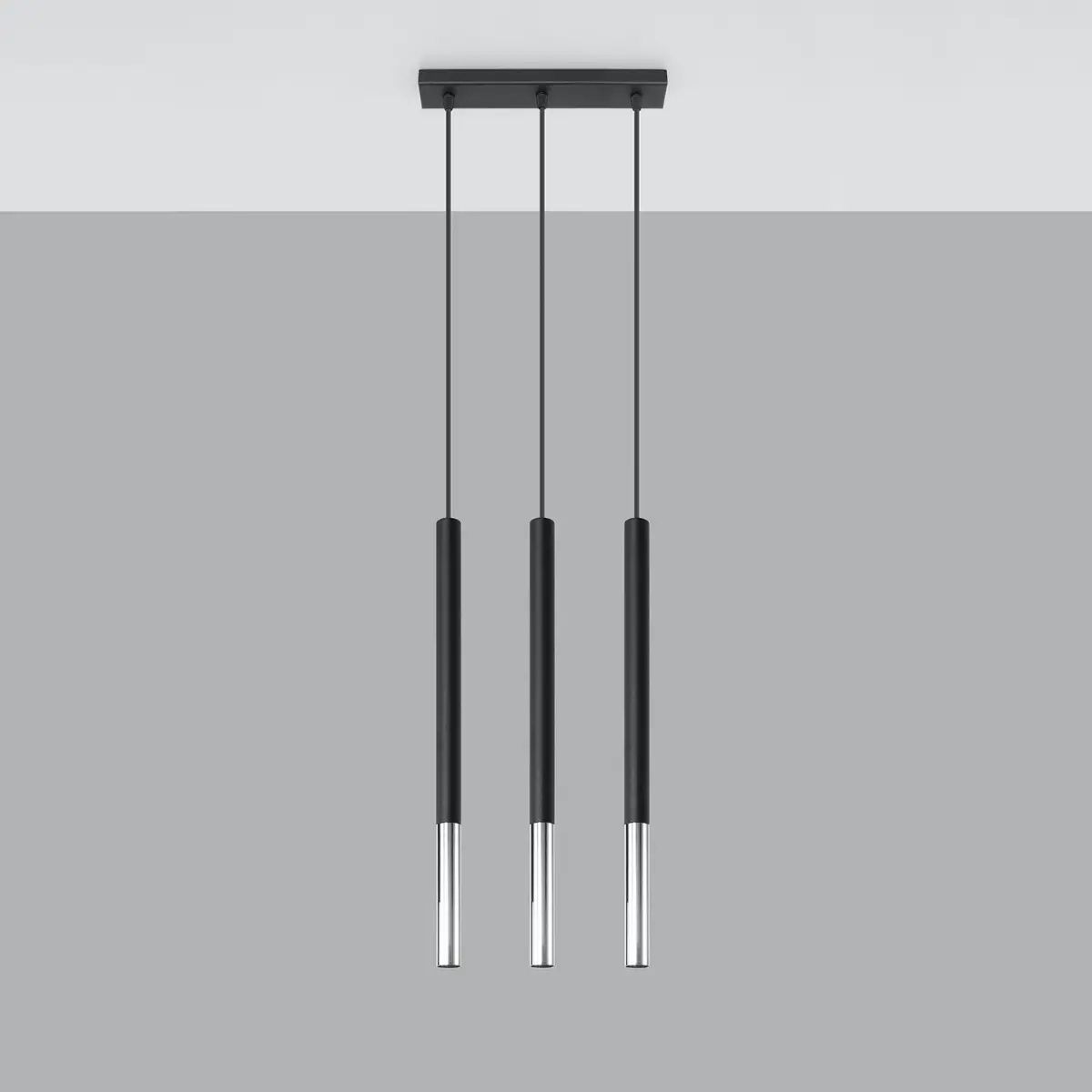 Lampa wisząca MOZAICA 3L czarny/chrom SL.0886 - Sollux Lighting - obrazek 3