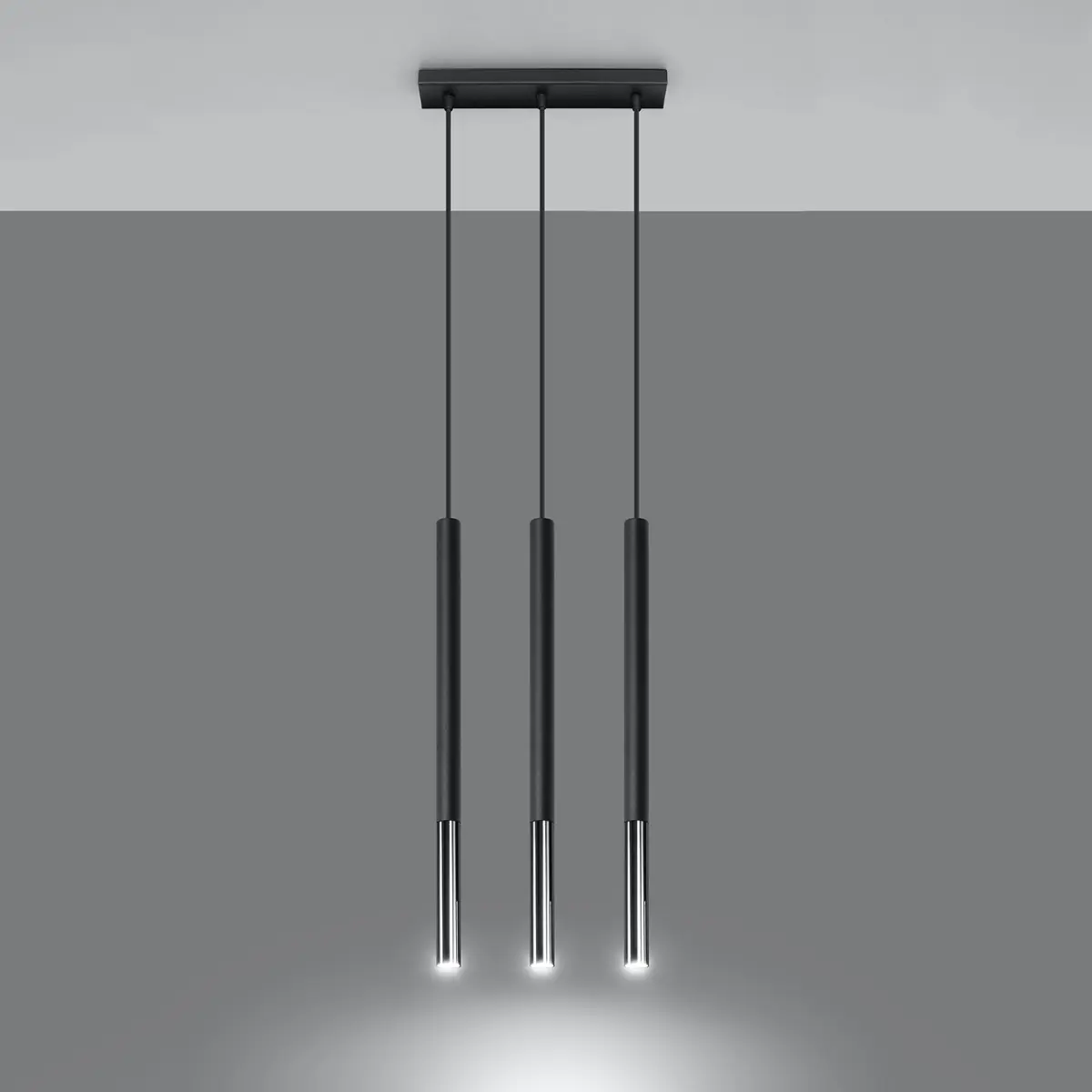 Lampa wisząca MOZAICA 3L czarny/chrom SL.0886 - Sollux Lighting - obrazek 4