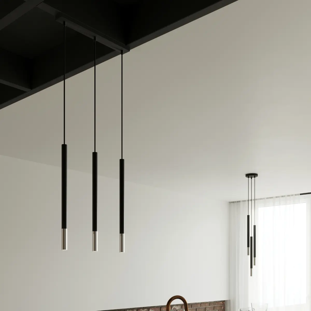 Lampa wisząca MOZAICA 3L czarny/chrom SL.0886 - Sollux Lighting - obrazek 9