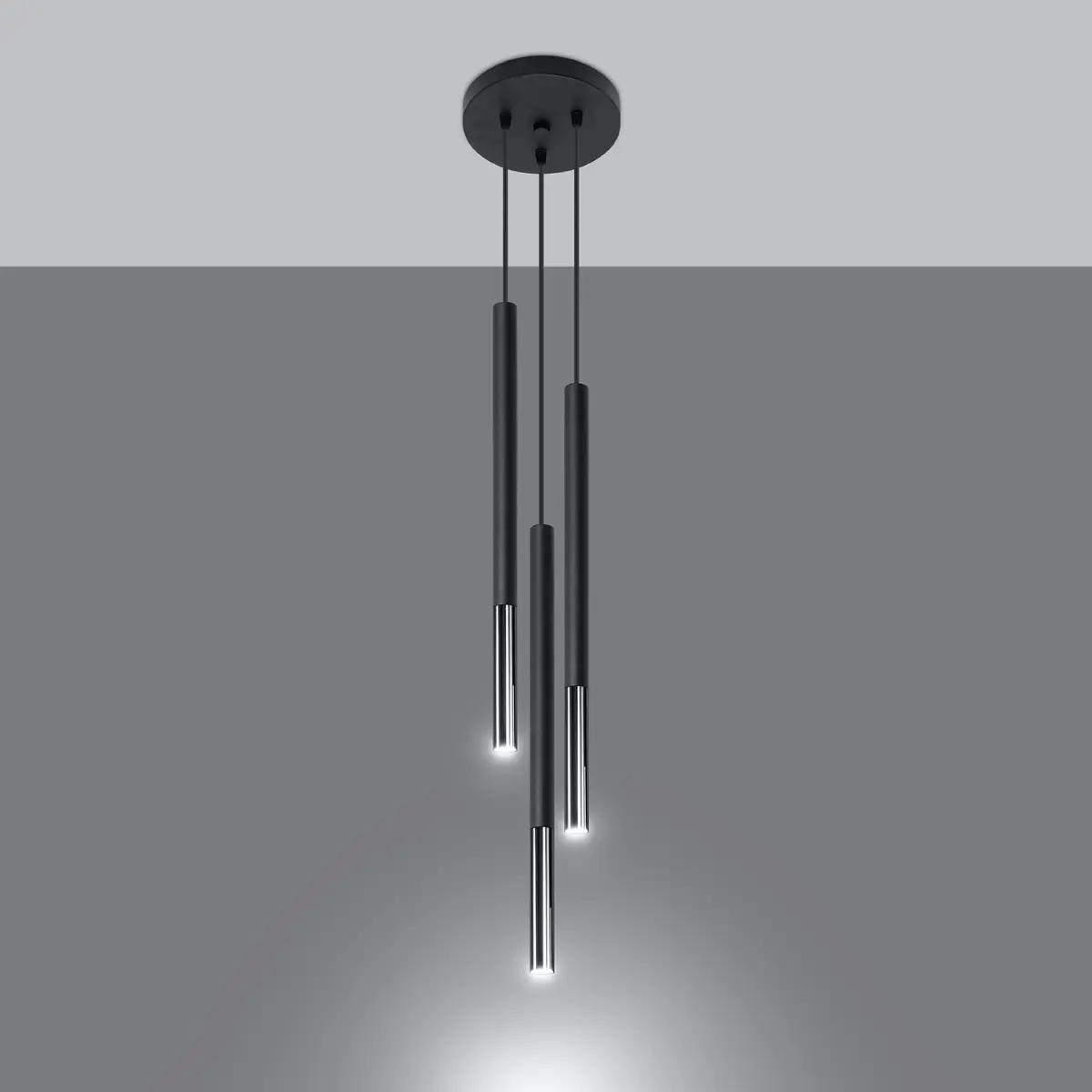 Lampa wisząca MOZAICA 3P czarny/chrom SL.0887 - Sollux Lighting - obrazek 4