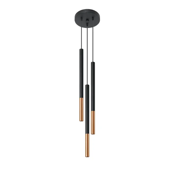 Lampa wisząca MOZAICA 3P czarny/miedź SL.0890 - Sollux Lighting