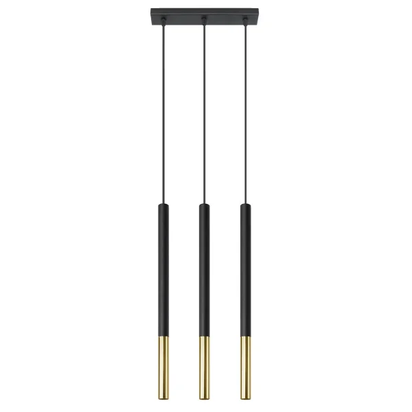 Lampa wisząca MOZAICA 3L czarny/złoto SL.0892 - Sollux Lighting