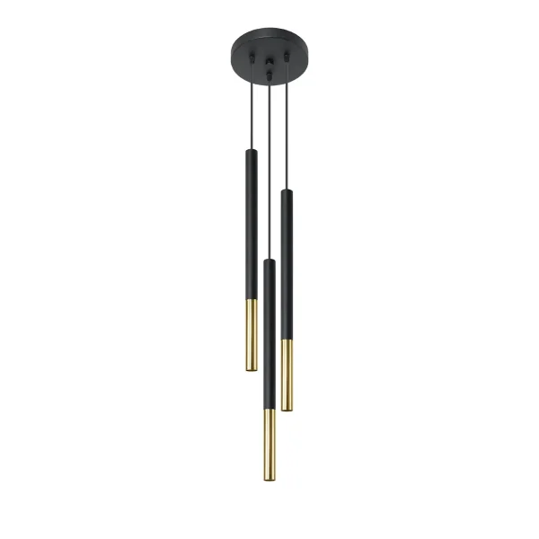 Lampa wisząca MOZAICA 3P czarny/złoto SL.0893 - Sollux Lighting