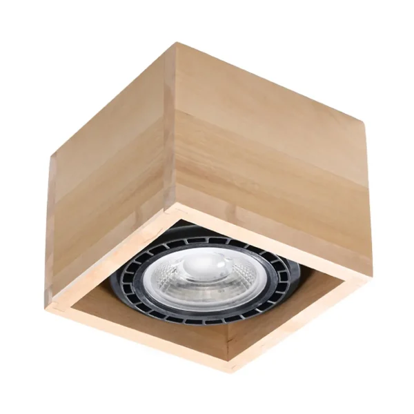 Plafon QUATRO 1 naturalne drewno SL.0915 - Sollux Lighting