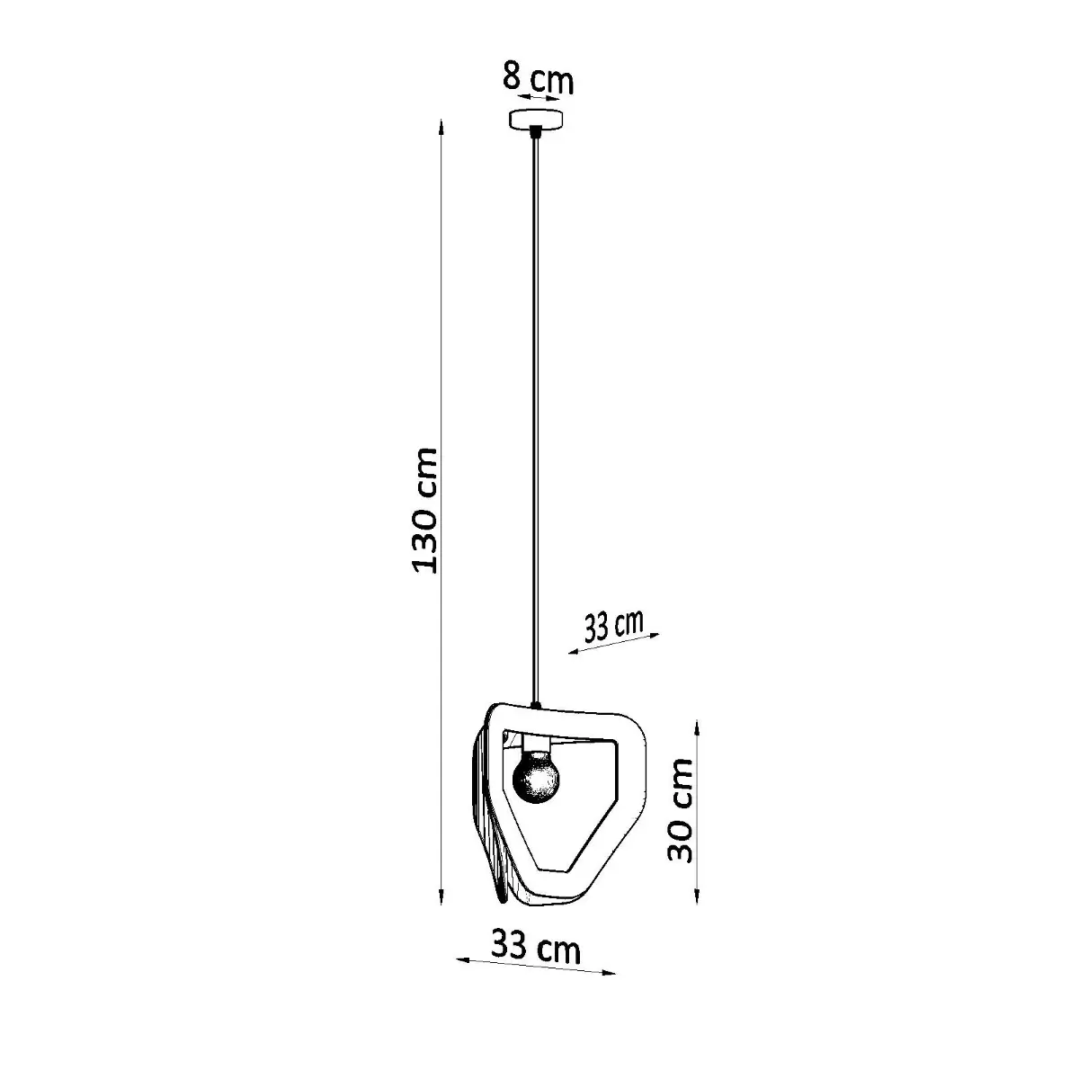 Lampa wisząca TRES biała SL.0929 - Sollux Lighting - obrazek 5