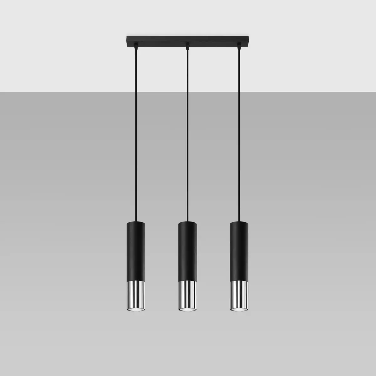 Lampa wisząca LOOPEZ 3L czarny/chrom SL.0942 - Sollux Lighting - obrazek 3