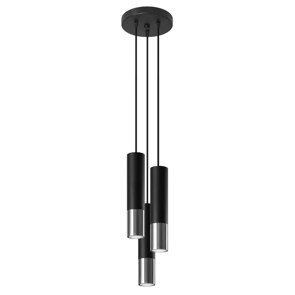 Lampa wisząca LOOPEZ 3P czarny/chrom SL.0943 - Sollux Lighting