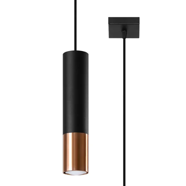 Lampa wisząca LOOPEZ 1 czarny/miedź SL.0946 - Sollux Lighting