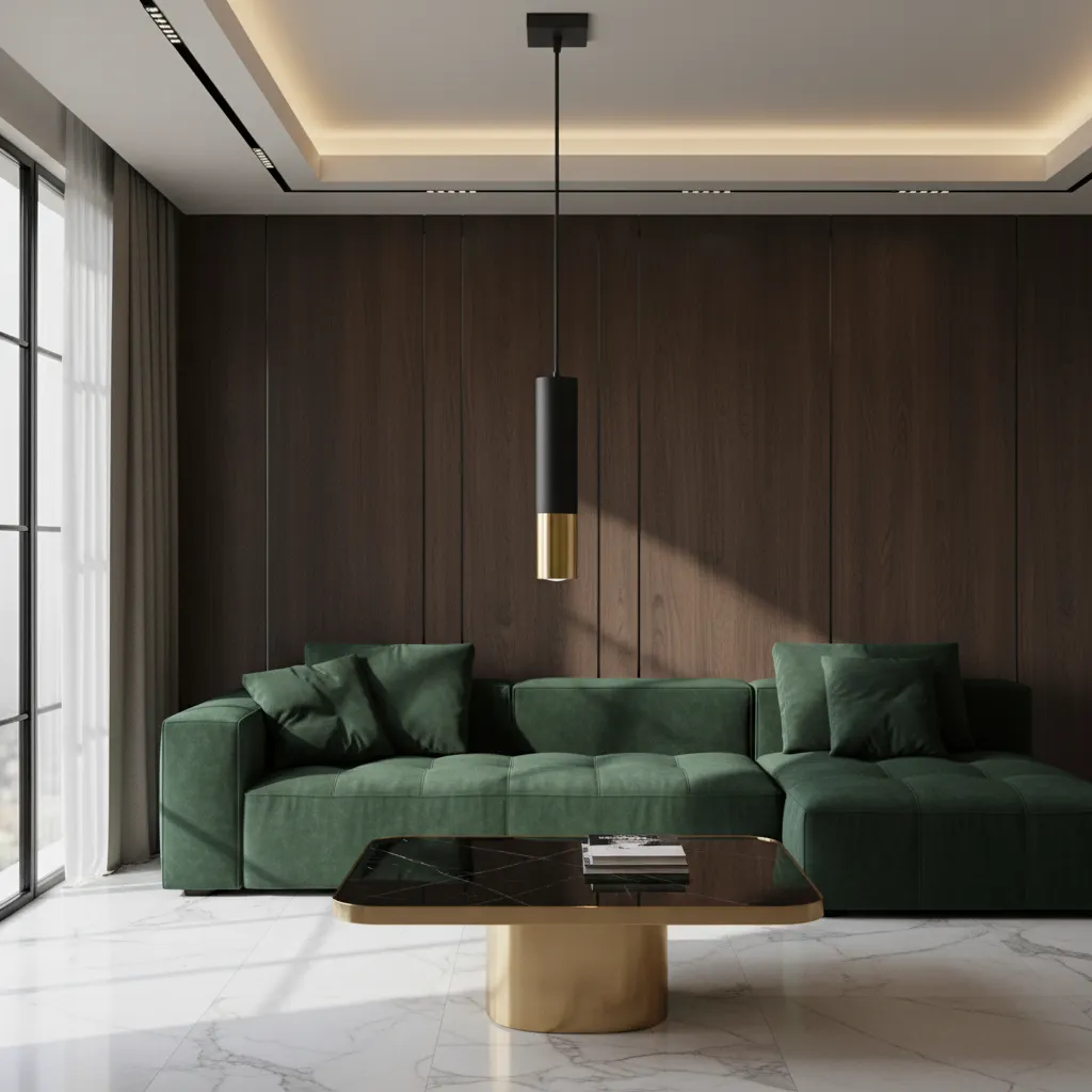 Lampa wisząca LOOPEZ 1 czarny/złoty SL.0952 - Sollux Lighting - obrazek 2