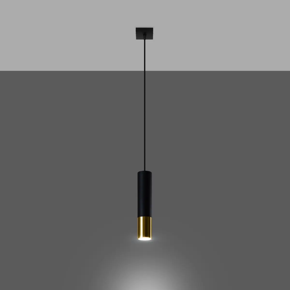 Lampa wisząca LOOPEZ 1 czarny/złoty SL.0952 - Sollux Lighting - obrazek 4