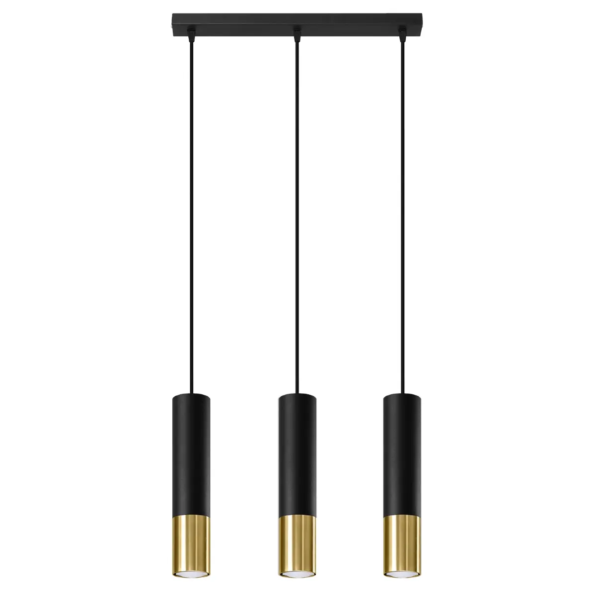 Lampa wisząca LOOPEZ 3L czarny/złoty SL.0954 - Sollux Lighting