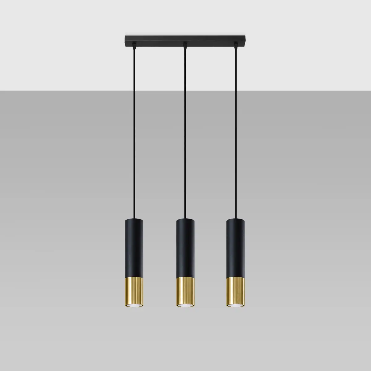 Lampa wisząca LOOPEZ 3L czarny/złoty SL.0954 - Sollux Lighting - obrazek 3