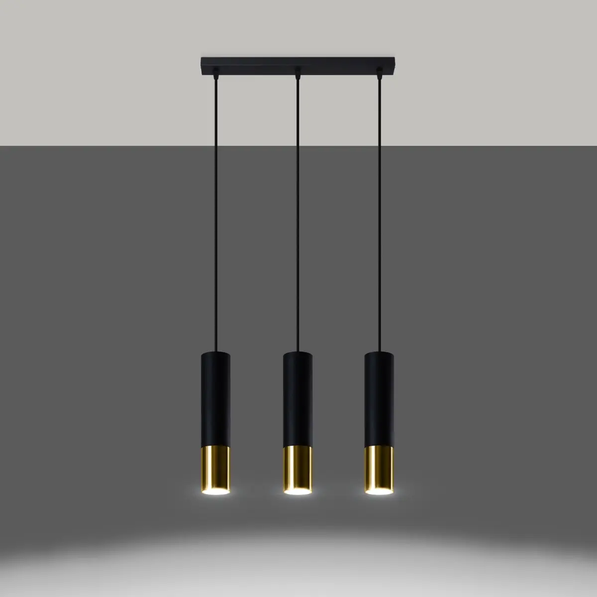 Lampa wisząca LOOPEZ 3L czarny/złoty SL.0954 - Sollux Lighting - obrazek 4