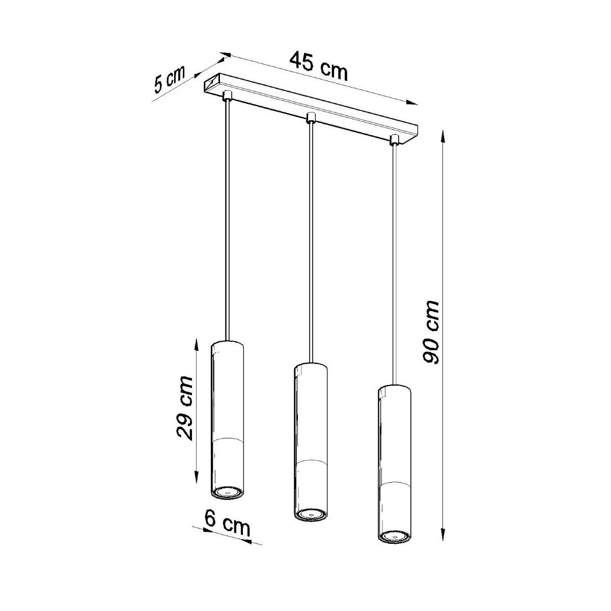 Lampa wisząca LOOPEZ 3L czarny/złoty SL.0954 - Sollux Lighting - obrazek 5