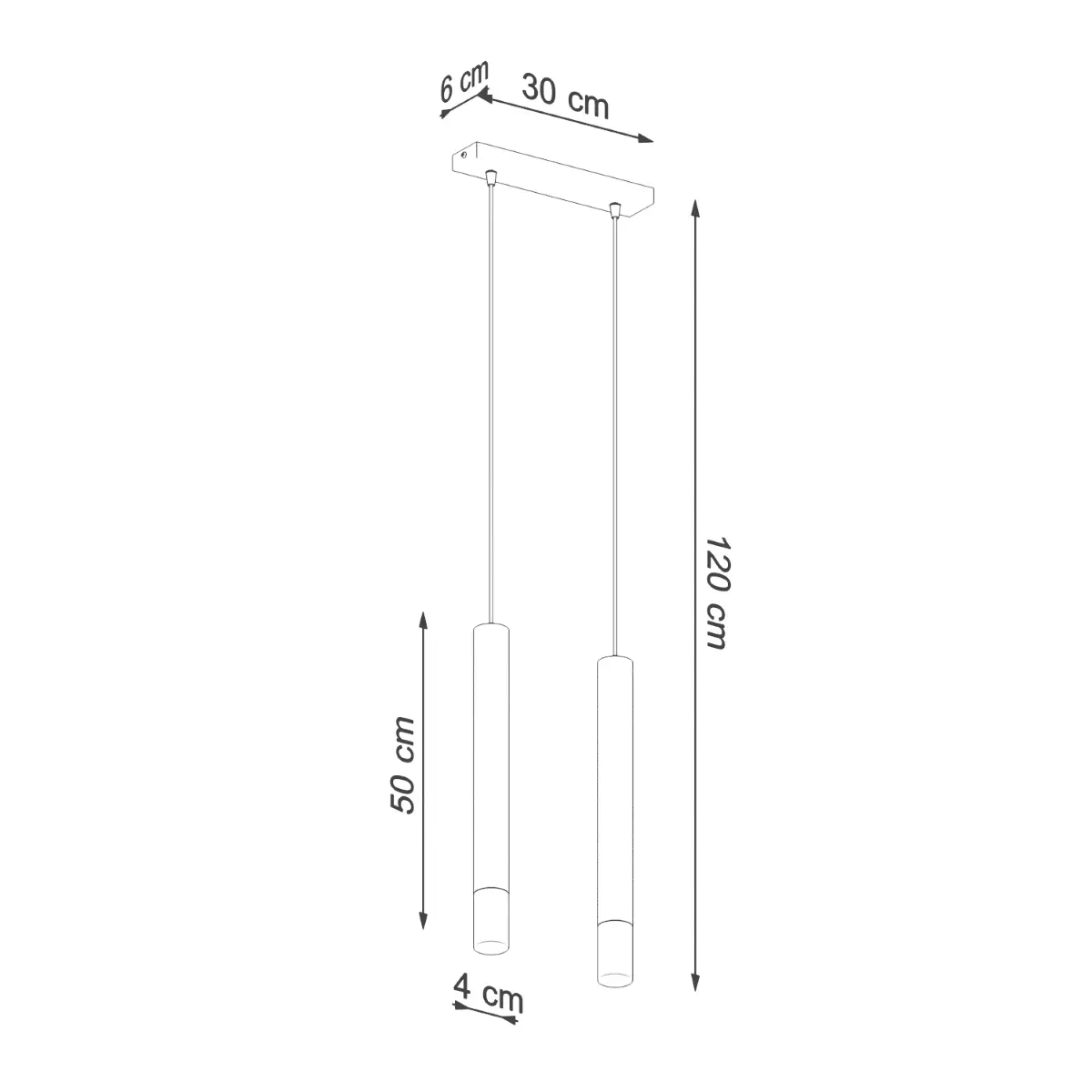 Lampa wisząca WEZYR 2 czarna SL.0961 - Sollux Lighting - obrazek 5