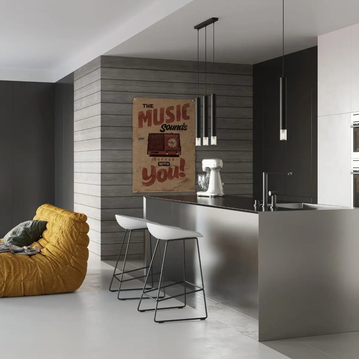 Lampa wisząca WEZYR 2 czarna SL.0961 - Sollux Lighting - obrazek 7