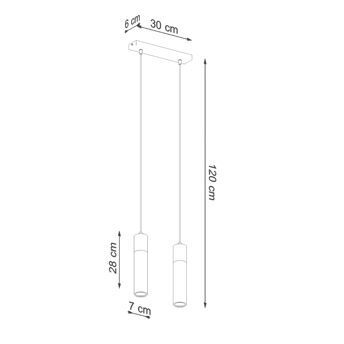 Lampa wisząca ZANE 2 szara SL.0966 - Sollux Lighting - obrazek 5