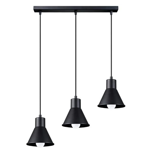 Lampa wisząca TALEJA 3 czarna [E27] SL.0986 - Sollux Lighting