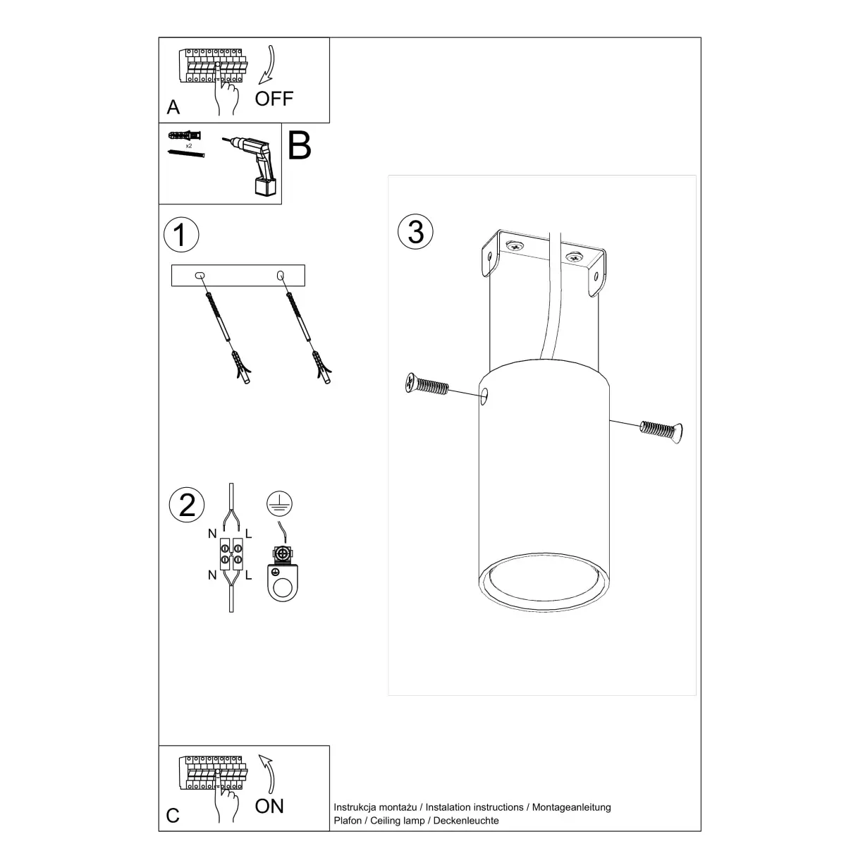 Plafon LAGOS 10 biały SL.0996 - Sollux Lighting - obrazek 9