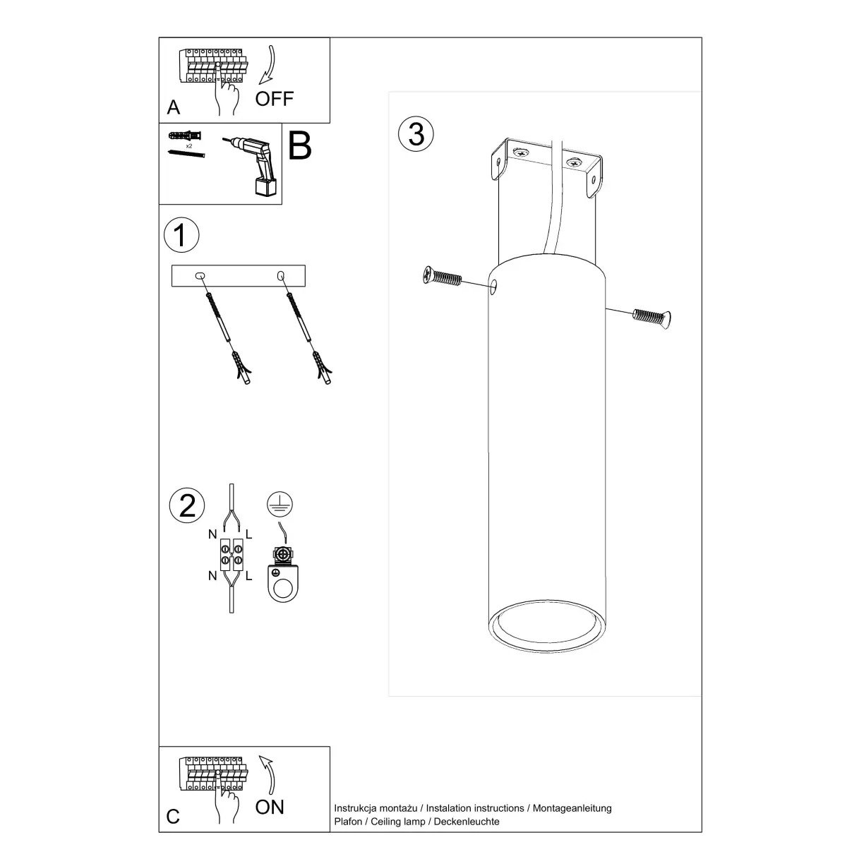 Plafon LAGOS 20 biały SL.0997 - Sollux Lighting - obrazek 9