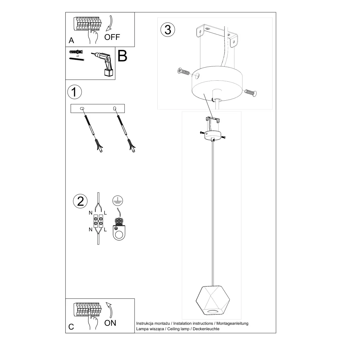 Lampa wisząca WOODY naturalne drewno SL.1011 - Sollux Lighting - obrazek 6