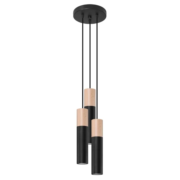 Lampa wisząca PABLO 3P czarna SL.1014 - Sollux Lighting