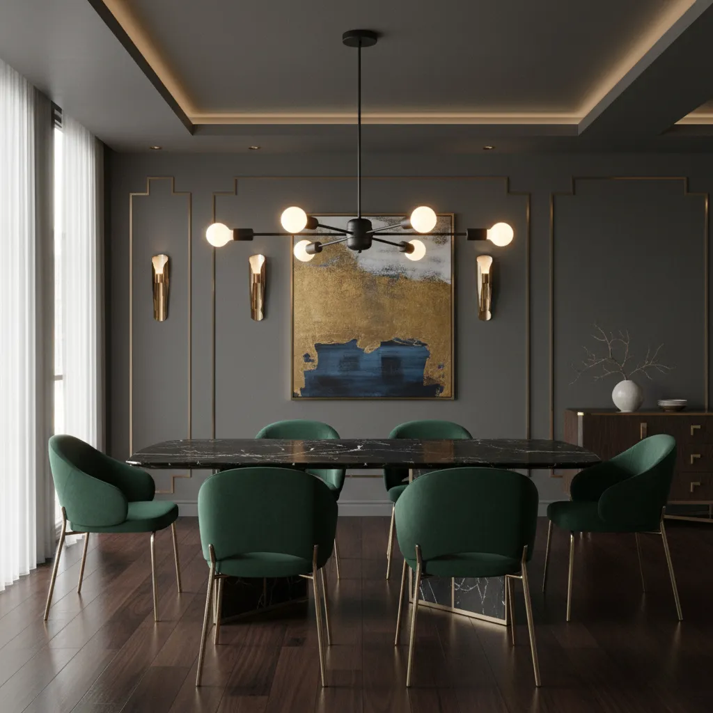 Żyrandol LANGO 6 czarny SL.1023 - Sollux Lighting - obrazek 2