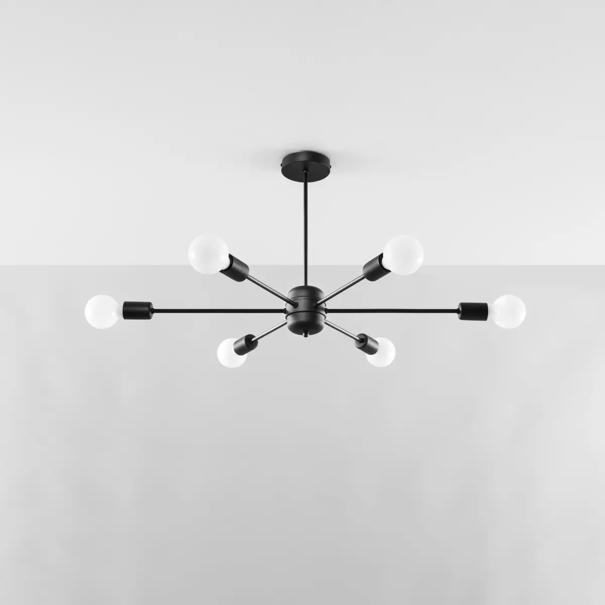 Żyrandol LANGO 6 czarny SL.1023 - Sollux Lighting - obrazek 3