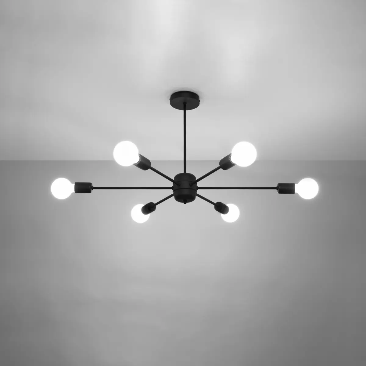 Żyrandol LANGO 6 czarny SL.1023 - Sollux Lighting - obrazek 4