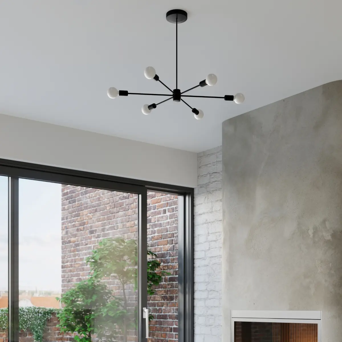 Żyrandol LANGO 6 czarny SL.1023 - Sollux Lighting - obrazek 7