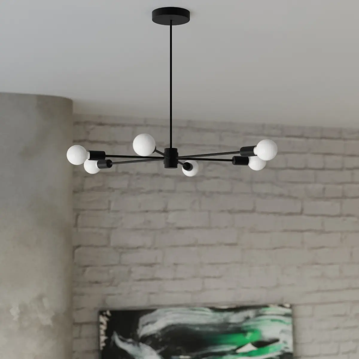 Żyrandol LANGO 6 czarny SL.1023 - Sollux Lighting - obrazek 9