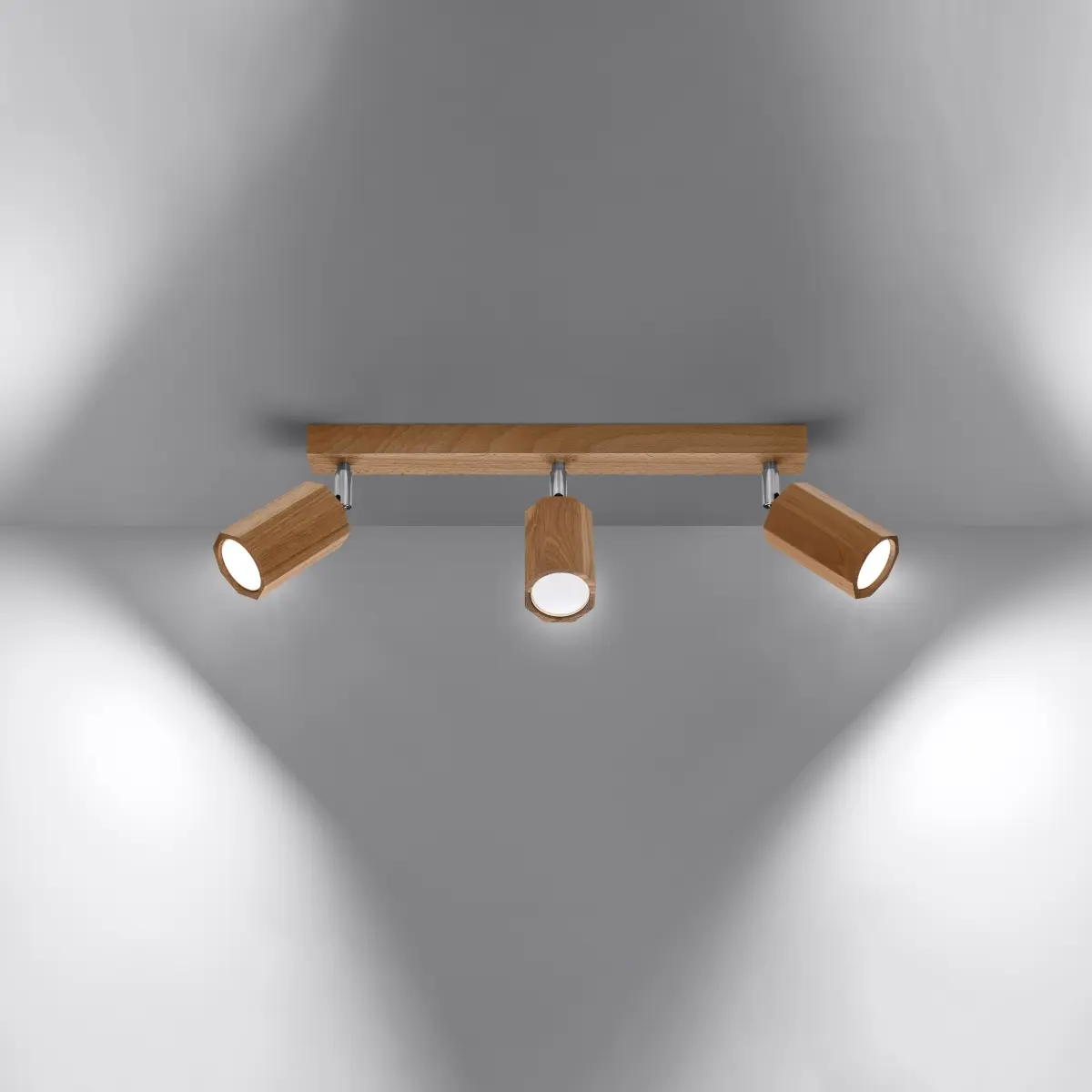 Plafon ZEKE 3 dąb SL.1030 - Sollux Lighting - obrazek 4